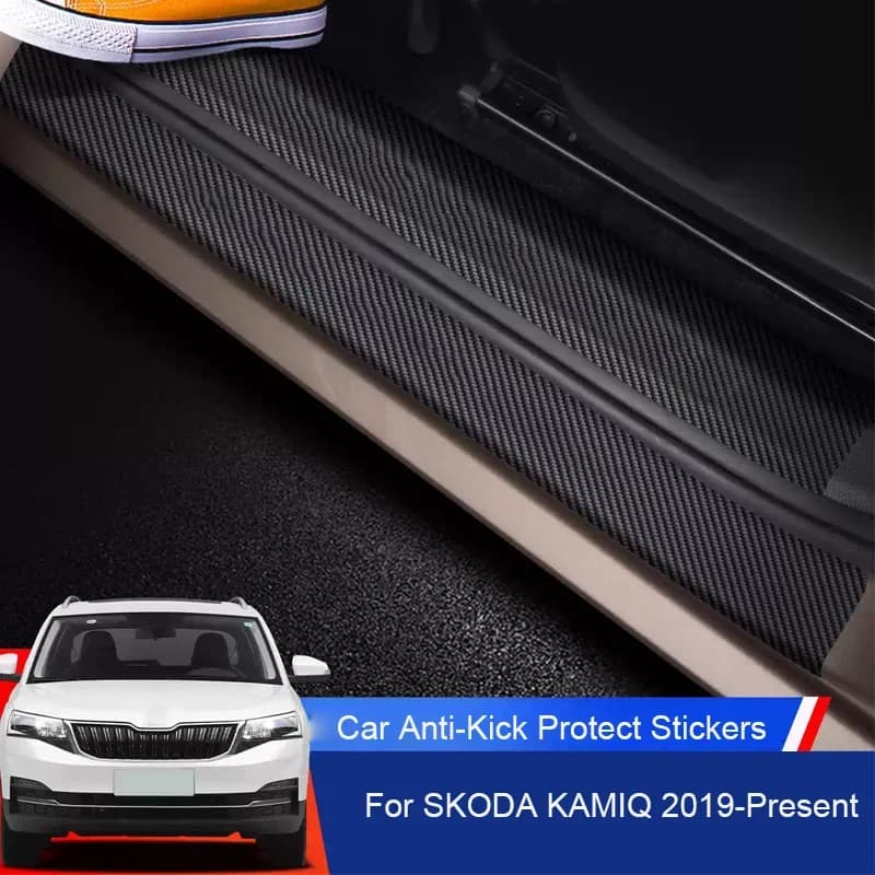 Auto B-Pillar Porta Anti-Calcio Proteggere Pad Auto Tronco Anti-Sporco Resistente Ai Graffi Accessorio Interno Per SKODA KAMIQ 2019-Presente