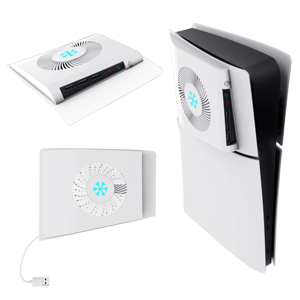 Per PS5 Slim Console Ventola di raffreddamento Controllo della temperatura laterale Ventola di raffreddamento Copertura frontale Ventola di raffreddamento esterna per PS5 Slim Accessori