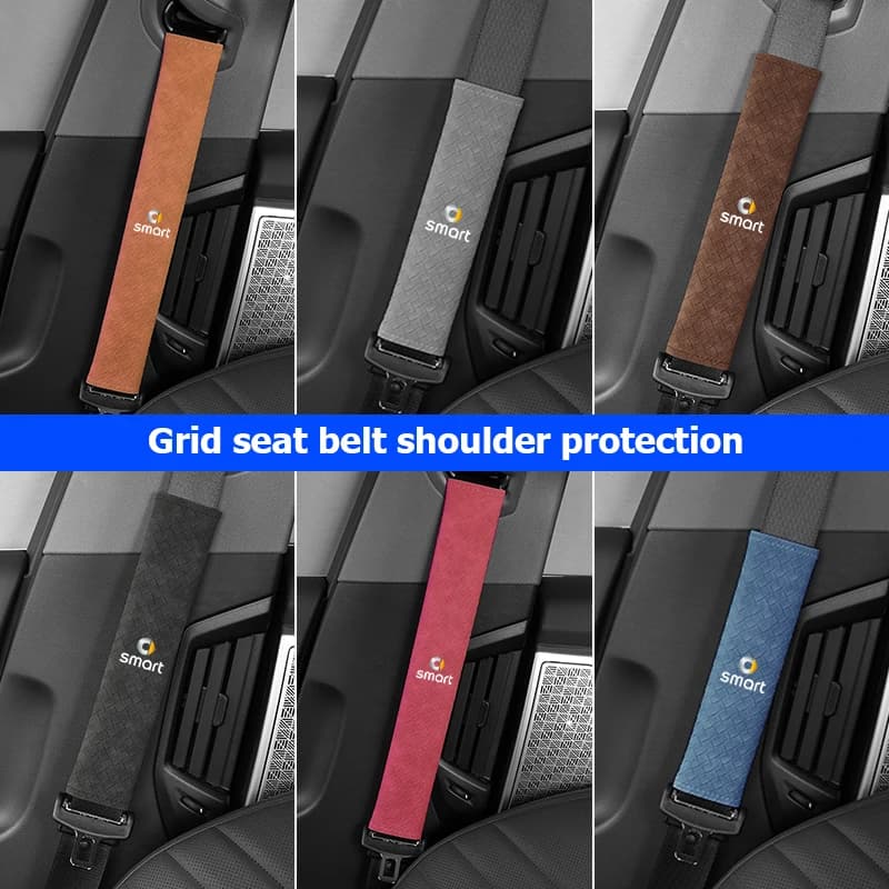 Car Seat Belt Shoulder Cover Comfort Safety Belt Protective Pad For Smart Fortwo 451 450 453 Forfour Cabrio Crossblade ROADSTER