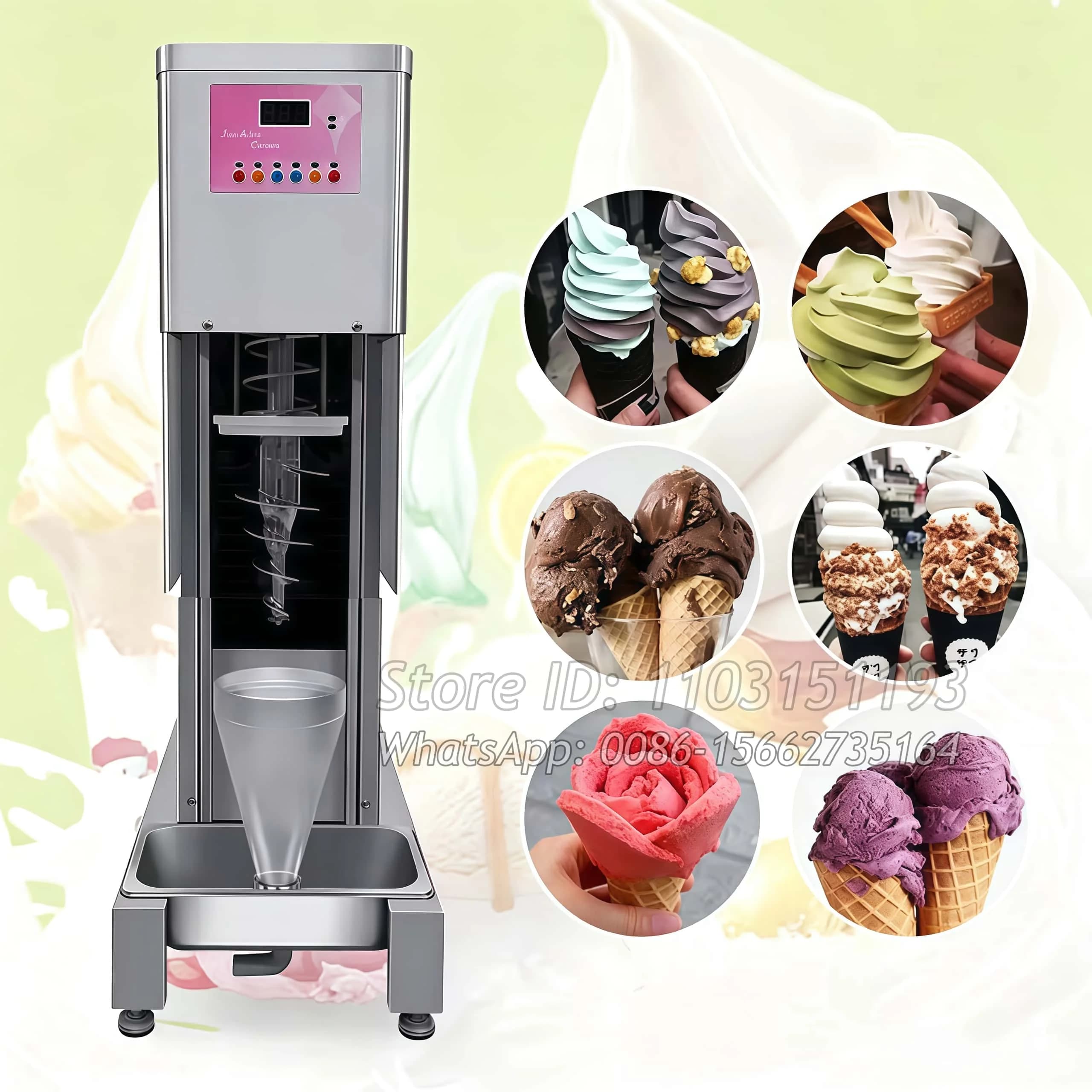Nuova Macchina Automatica per Miscelare Gelato, Frullatore per Gelato all'Acai, Mixer per Gelato alla Frutta Fresca Congelata