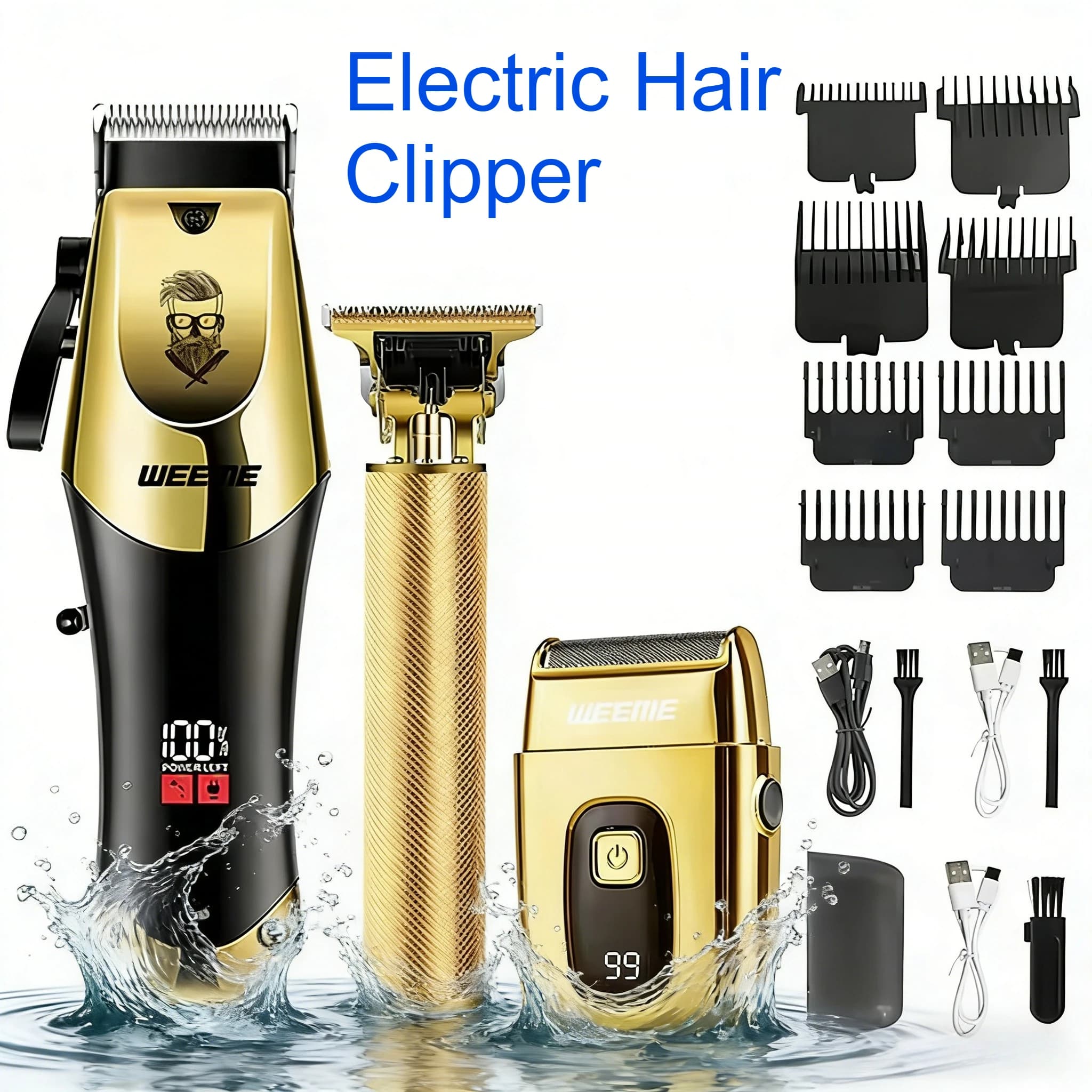 Men's Electric Haircut T9 2026/Regolabarba Rechargeable with Mini Electric Shaver - Gift Kit for Fidanzato
