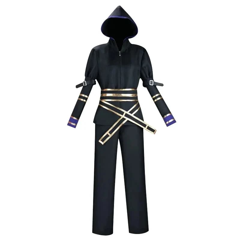 KKL3Anime The Eminence in Shadow Cid Kagenou Costume Cosplay, Uniforme Antivento Nera, Mantello per Halloween e Convenzioni, k15[