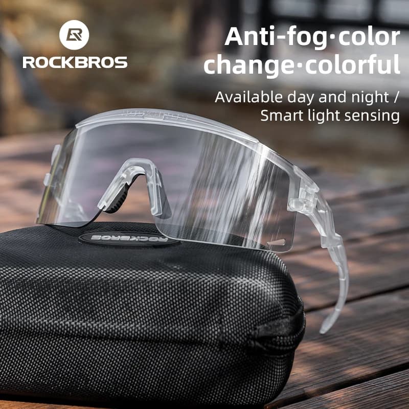 ROCKBROS Ultralight Cycling Sunglasses for Men Women Cycling Glasses with UV Photochromatic Protection Men's Sunglasses MTB Road