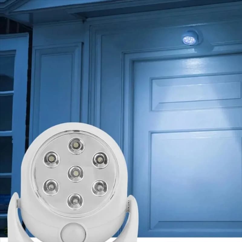 THIVN-7 Lampada da parete a luce notturna ultra luminosa con sensore attivato dal movimento con rotazione a 360 gradi a LED