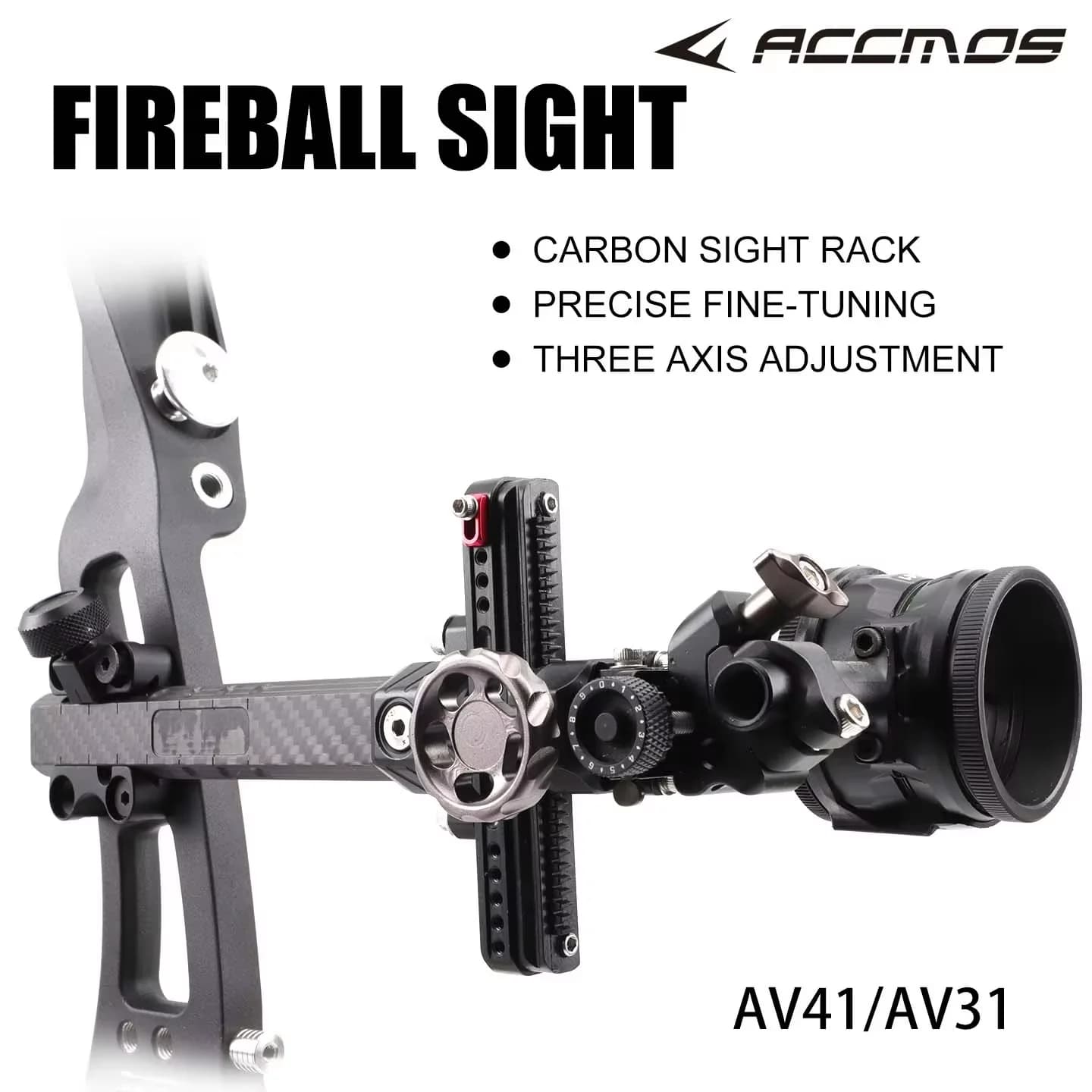 Adjustable Alloy Archery Compound Bow Sight Single Pin Long Rod Aiming Shooting Hunting Accessory