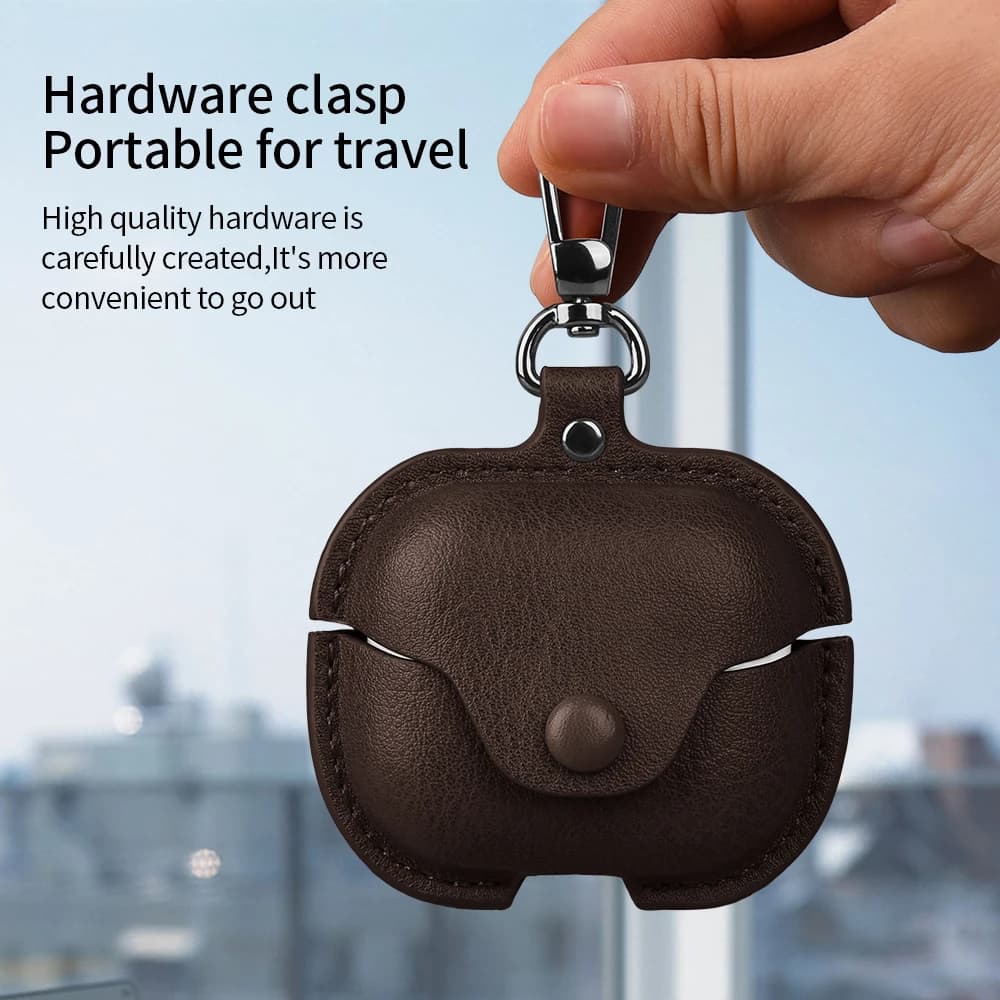 Custodia per Samsung Galaxy Buds 3 Pro 3Pro Custodie in pelle stile business Custodia per cuffie wireless con gancio Accessori
