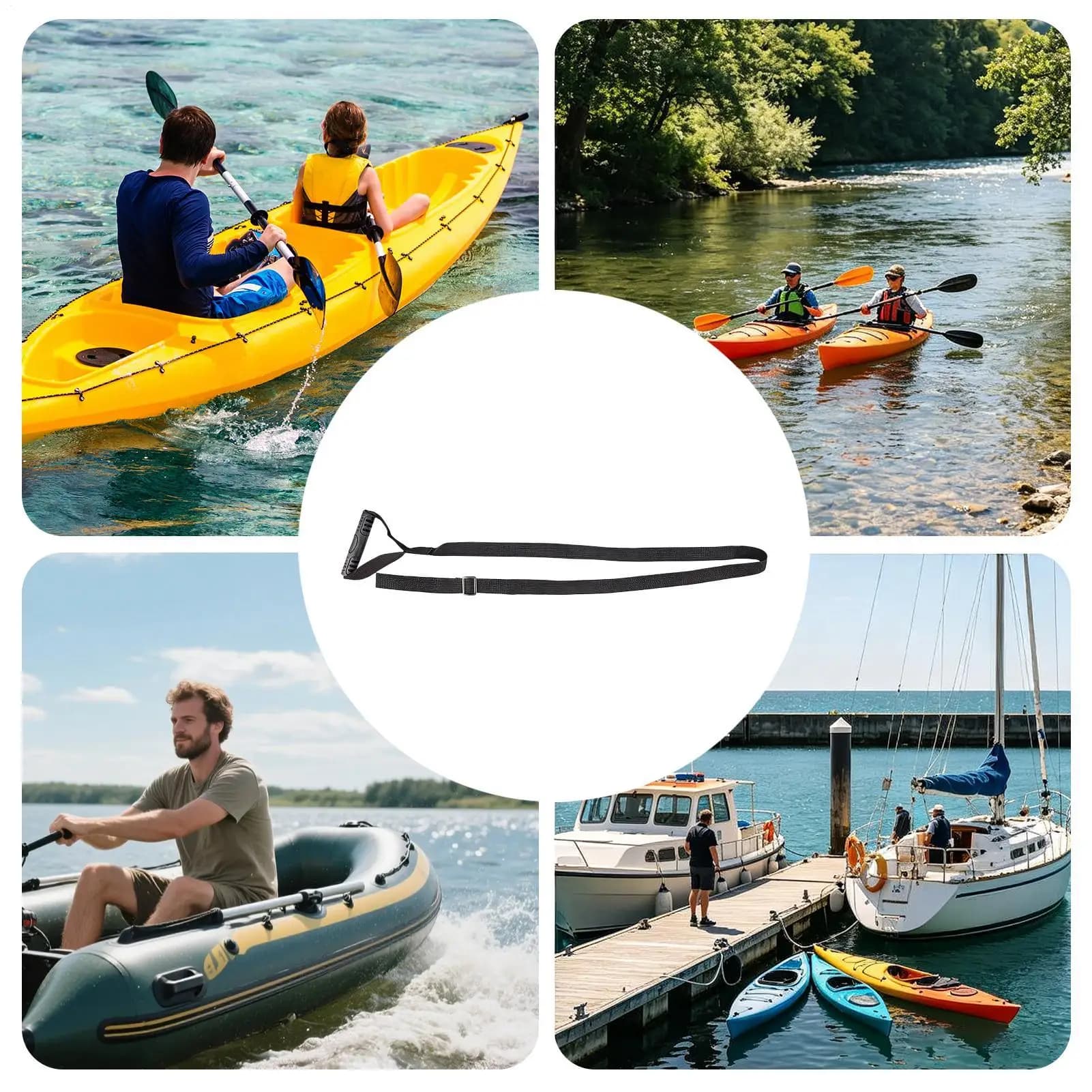 Kayak Handle Heavy-Duty Non-Slip Adjustable Length Rope Kayak Carrying Handle For Swimming Diving Snorkeling Expedition Tour