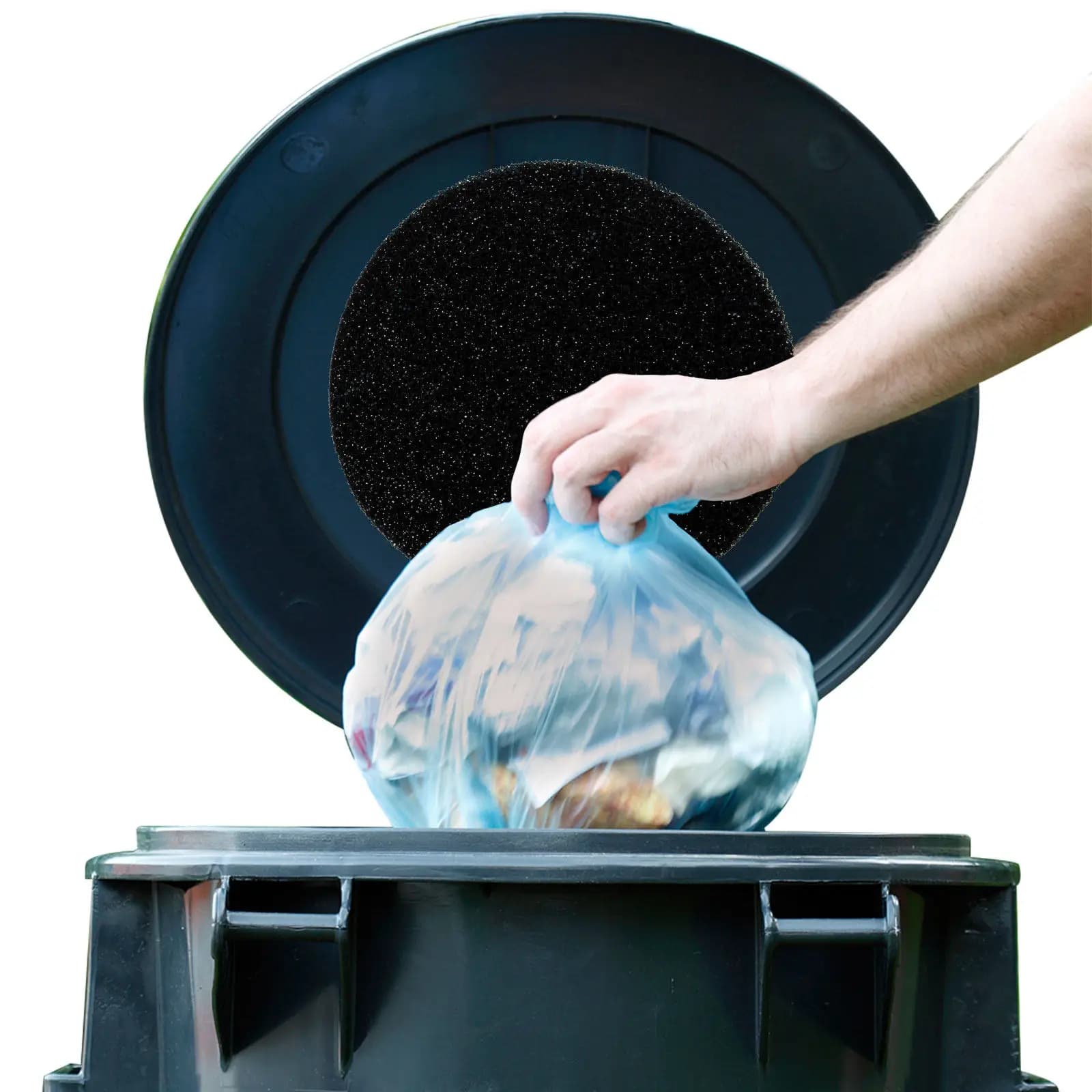 8 Pezzi Filtri Antiodore per Pattumiera, Cuscinetti Deodoranti in Cotone per Compostiera, Accessori per Pattumiera da Cucina, Uso Domestico