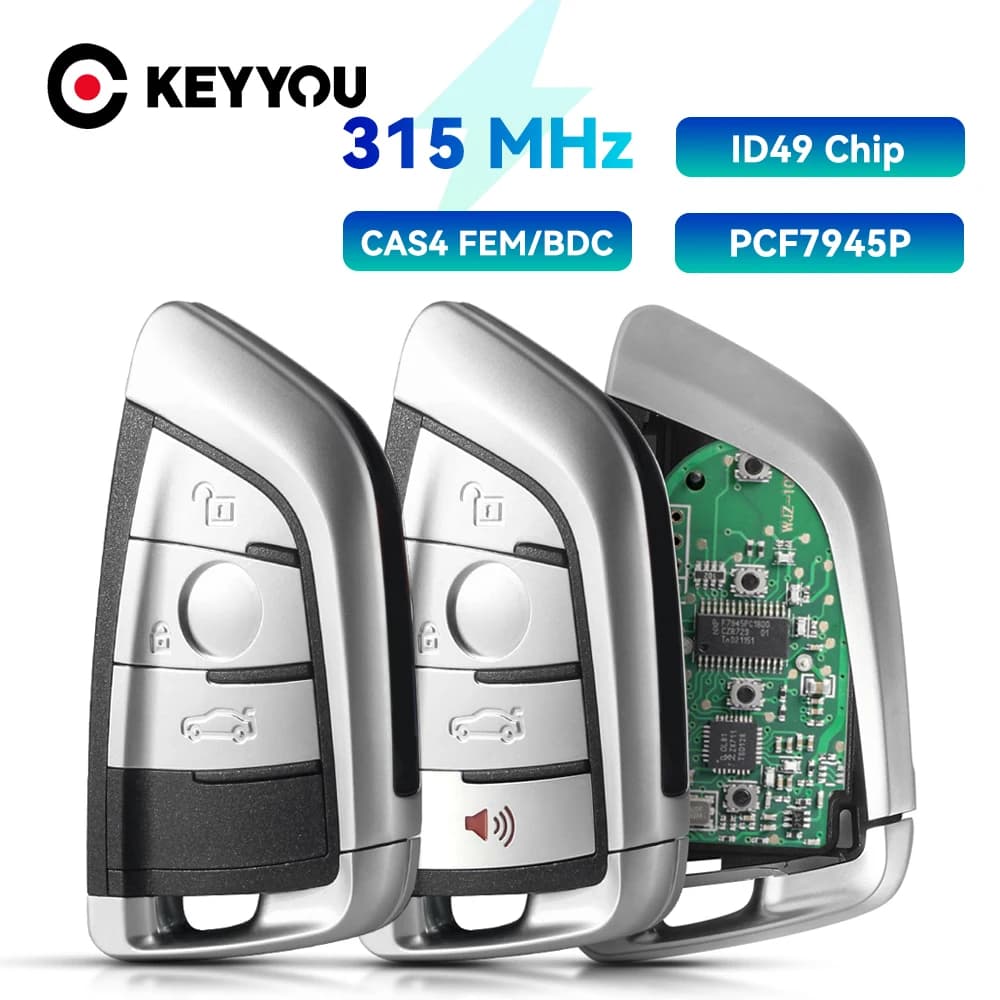 KEYYOU Chiave A Distanza Dell'automobile Per BMW 1 3 5 7 Serie X1 X3 X5 X6 X7 CAS4 CAS4 + FEM F Sistema 315/433/868Mhz ID49 Promixity Keyless Go
