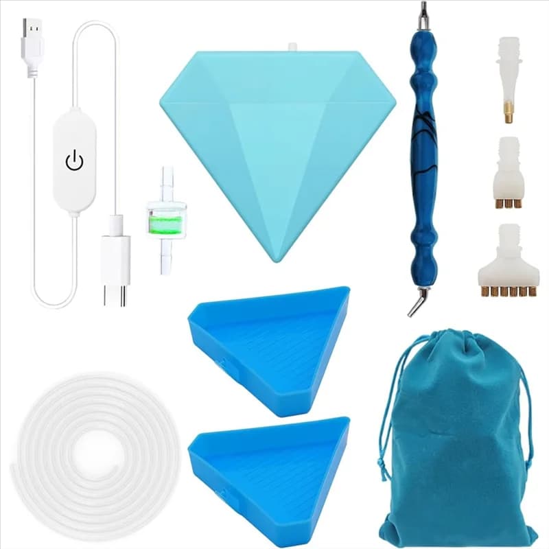 M11K-Painting Vacuum Pen Kit Electric Diamond Art Pen With Storage Tray DIY 5D Craft Jewelry Bead Rhinestones