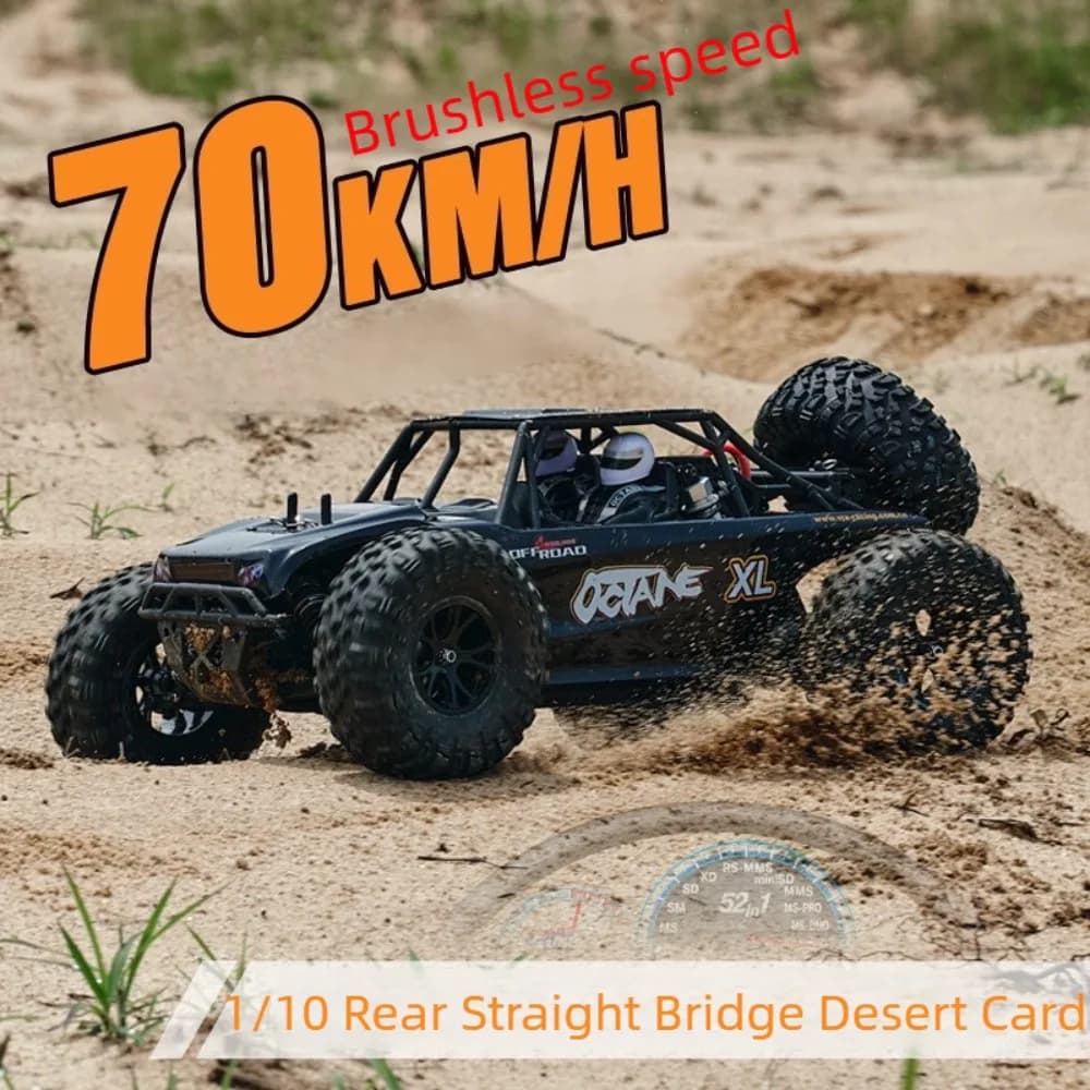 Auto RC Desert Truck Scala 1/10 RH1045 con Asse Posteriore Dritto, Auto da Corsa Professionale Brushless con Telecomando, Auto Elettrica Giocattolo