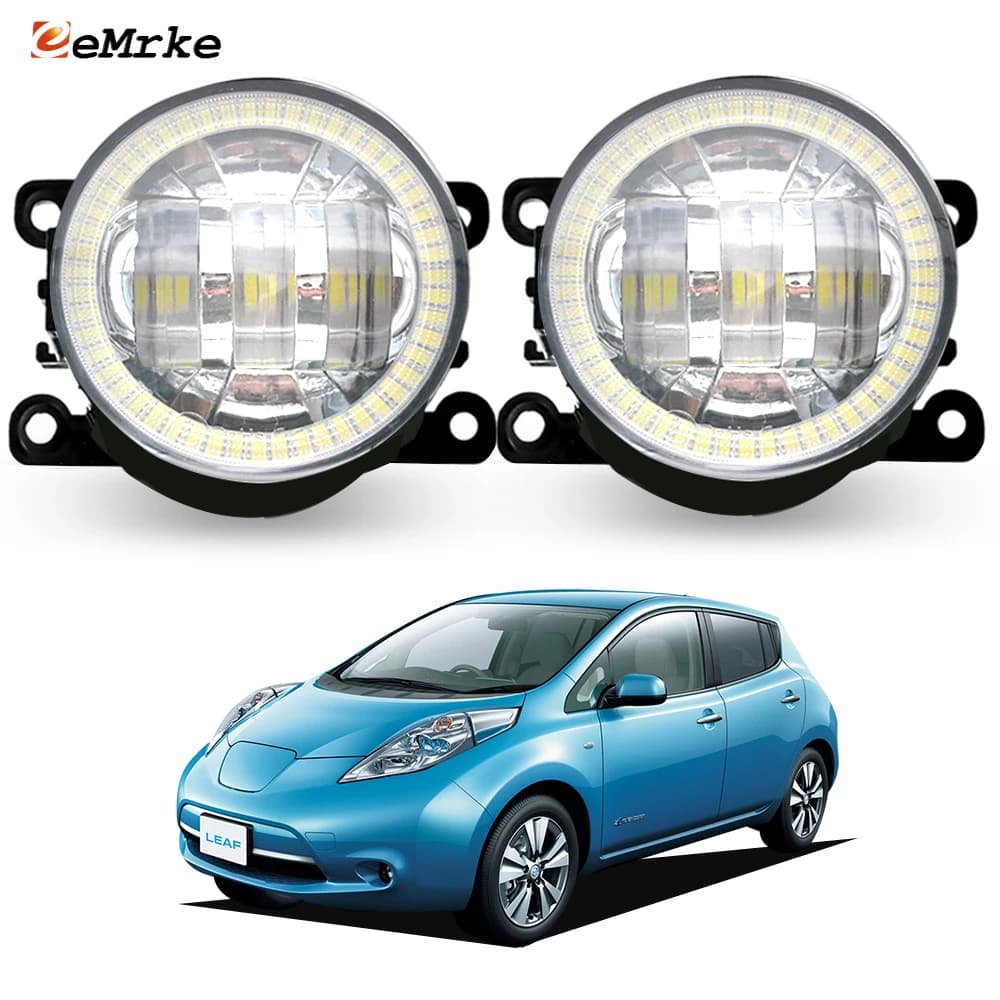 PTF left and right upgrade LED Fendine Buckle for Nissan Leaf 2010-2015 Auto Angel Eyes Rings DRL Daylight Daylight