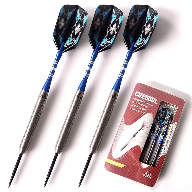 CUESOUL Set di freccette con punta in acciaio al tungsteno al 90% 24g Freccette professionali con punta in acciaio 3 pezzi