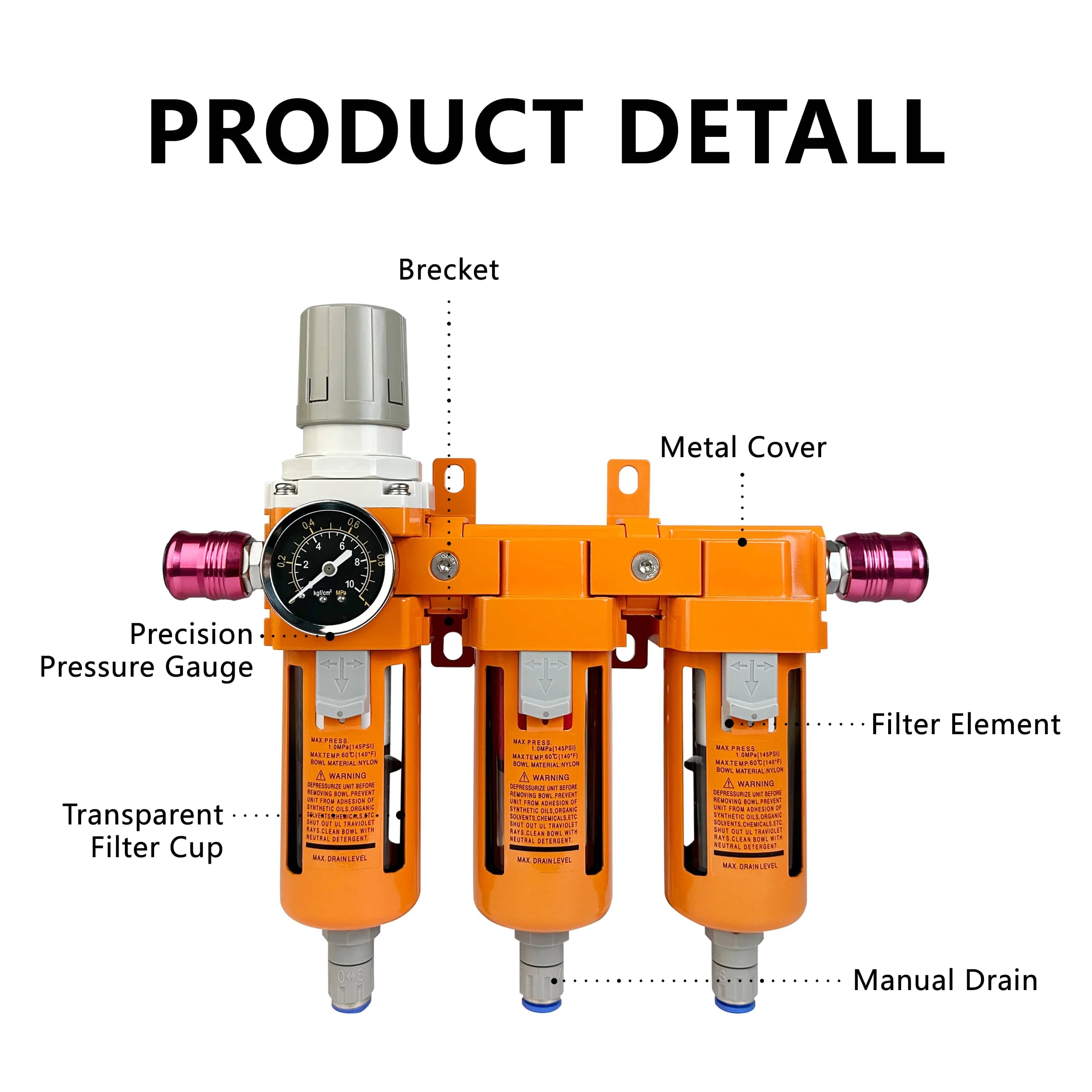 Pro. Automobile paint booth paint water&oil separator,high-precision air pump regulating valve,air compressor automatic filter