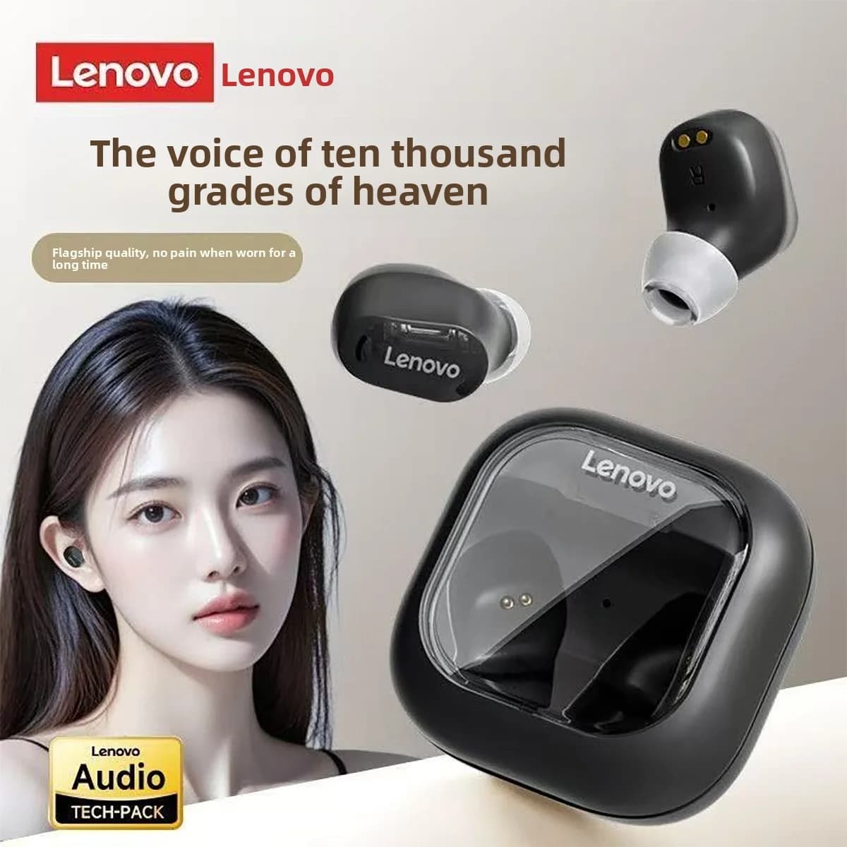 Auricolari wireless Bluetooth5.4 Lenovo EA200, impermeabili IPX4, auricolari sportivi con microfono, controllo touch, stereo TWS, audio Hi-Fi