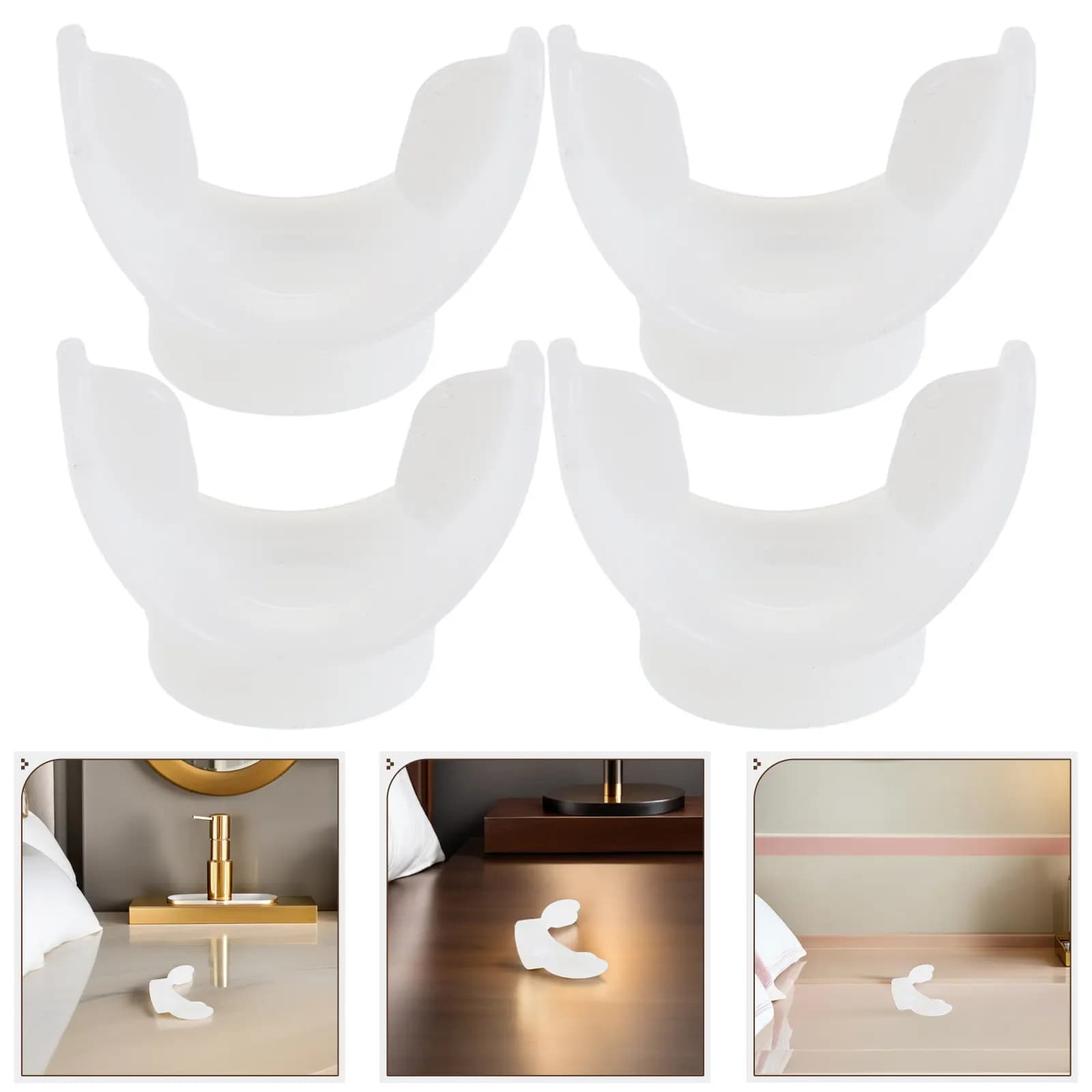 5Pcs Lung Training Silicone Mouth Guard Snorkel Regulator Replacement Bite Grips Ergonomic Non-Bite Diving Mouthpiece