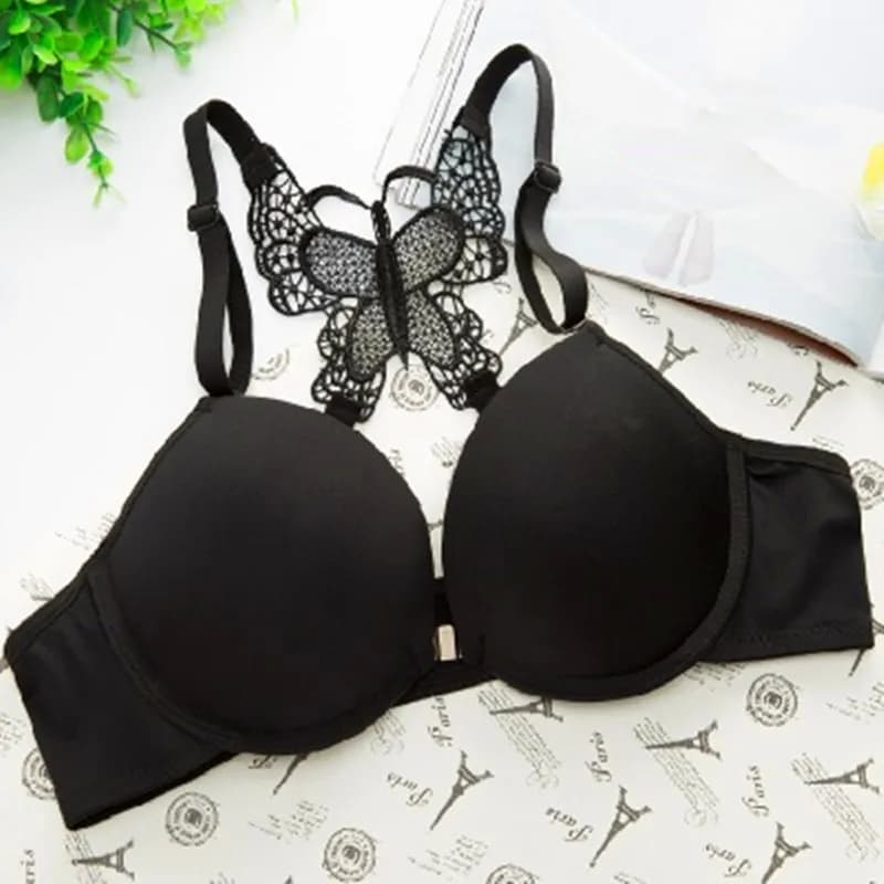 Reggiseno con nodo sexy Intimo da donna in pizzo raccolto Bellissimo design con cinturino Ba Tessuto in nylon con doppia fascia fissa