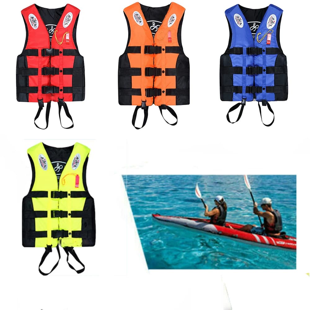 2024 S -XXXL Nuoto Canottaggio Giubbotto di salvataggio Gilet da sci Tuta di sopravvivenza Giubbotto di salvataggio in poliestere per bambini adulti Fischio