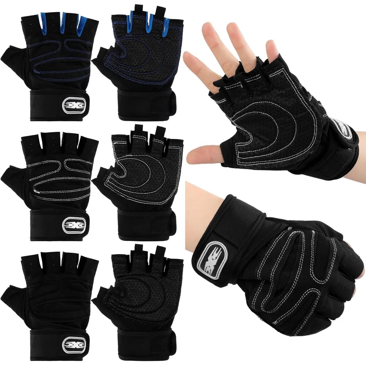 Weight lifting gloves for powerlifting, strength training, cycling and fitness, anti slip protection for hands, prevention of bolishes.