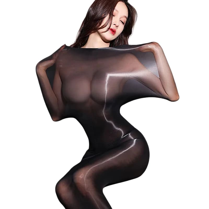 Socks for the whole body narrow oil gloss Mummia Bondage Pullover Collant a piece all-inclusive oily