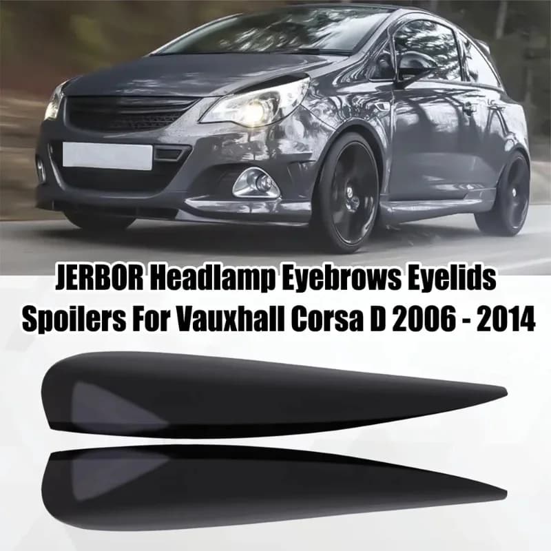 1/2 paia faro sopracciglia palpebre spoiler per Vauxhall Corsa D 2006-2014