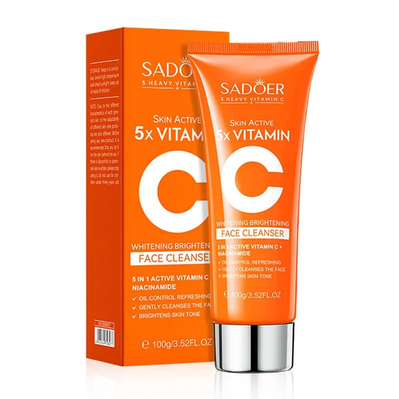SADOER vitamin C cleanser face cleanser in deep moisturizing cleanser foam moisturizing skin care products