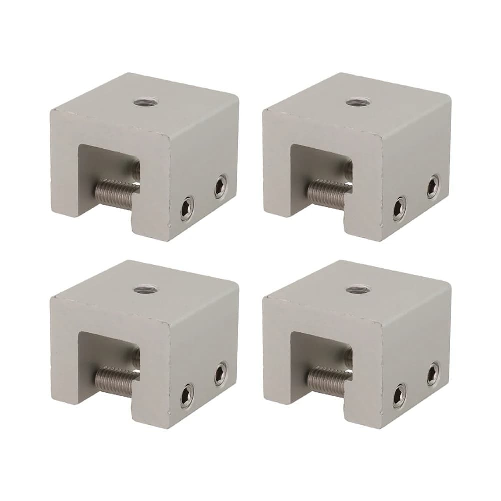 Morsetto per tetto con cucitura in alluminio 41x33mm con viti in acciaio inossidabile per un montaggio sicuro di pannelli solari fotovoltaici su tetti metallici piegati