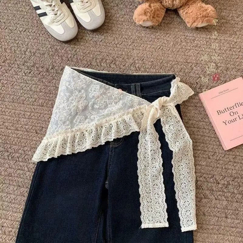 Boho Lace Triangle Bandana, Versatile Girls Photo Accessories, Summer Neckerchief & Waist Belt
