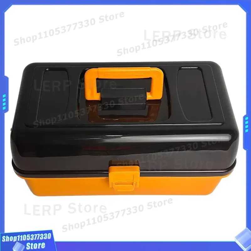 547pcs Fishing Tackle Box Set with Orange Soft Bait Lure and Lead Head Hook Four Layer Outdoor Accessories for Large Luya