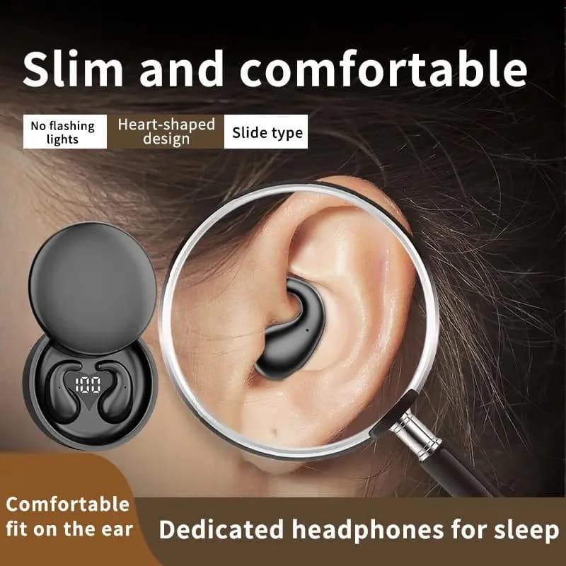 Cuffie da Notte Ultra Sottili SK28 5.4 Wireless Bluetooth, Auricolari Invisibili Nascosti, Cuffie Sportive Impermeabili