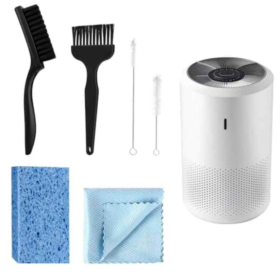 Kit di 6 Spazzole per la Pulizia del Purificatore d'Aria per Casa/Camera da Letto, Strumenti per la Rimozione della Polvere con Setole Morbide in Nero per un Efficace Mantenimento del Filtro