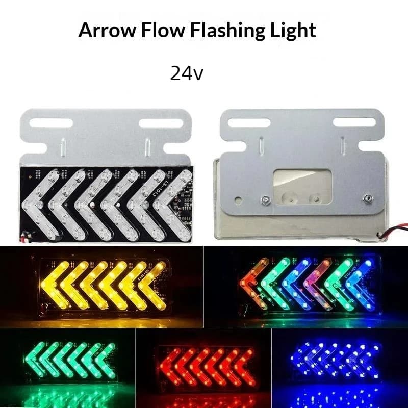LED Arrow Strobe Light IP67 Waterproof Universal 12V 24V for Truck Trailer Turn Signal Safety Warning Light