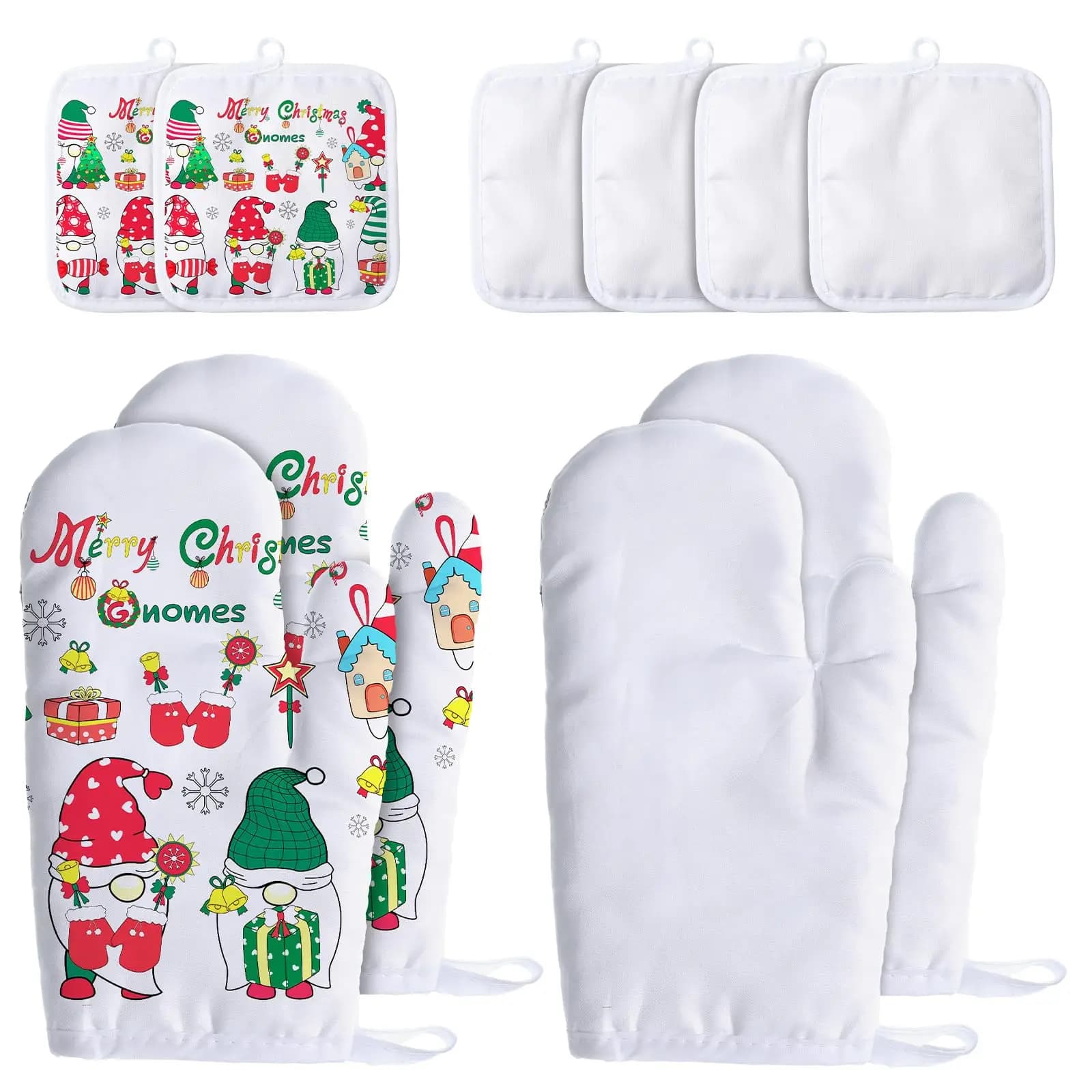2 pezzi guanti da forno per sublimazione vuoti set guanti da forno resistenti al calore supporti per pentole per sublimazione vuota accessori per sala da pranzo da cucina