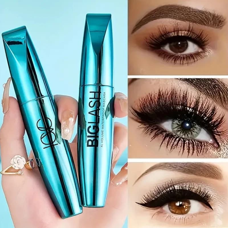 5D Long-Term Silk Fiber Curled Eyelash Mascara Waterproof Natural Thickness Quick Drying Not Flowered Eyelash Makeup