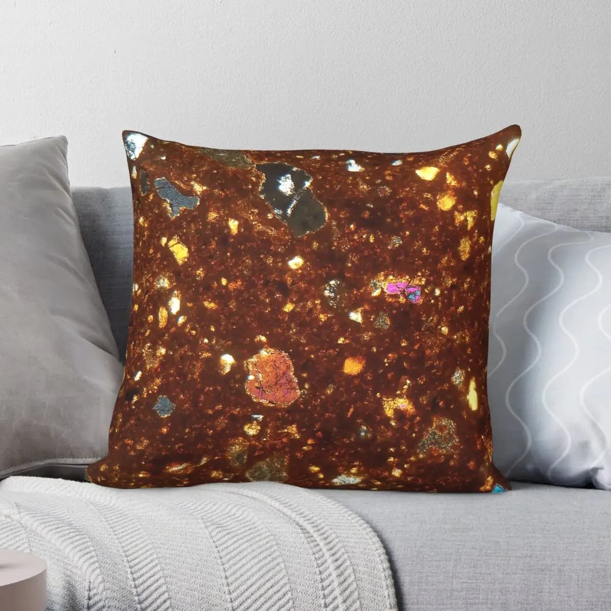 Federa per cuscino sottile effetto microscopio, in poliestere, lino e velluto, con cerniera decorativa, per arredamento creativo