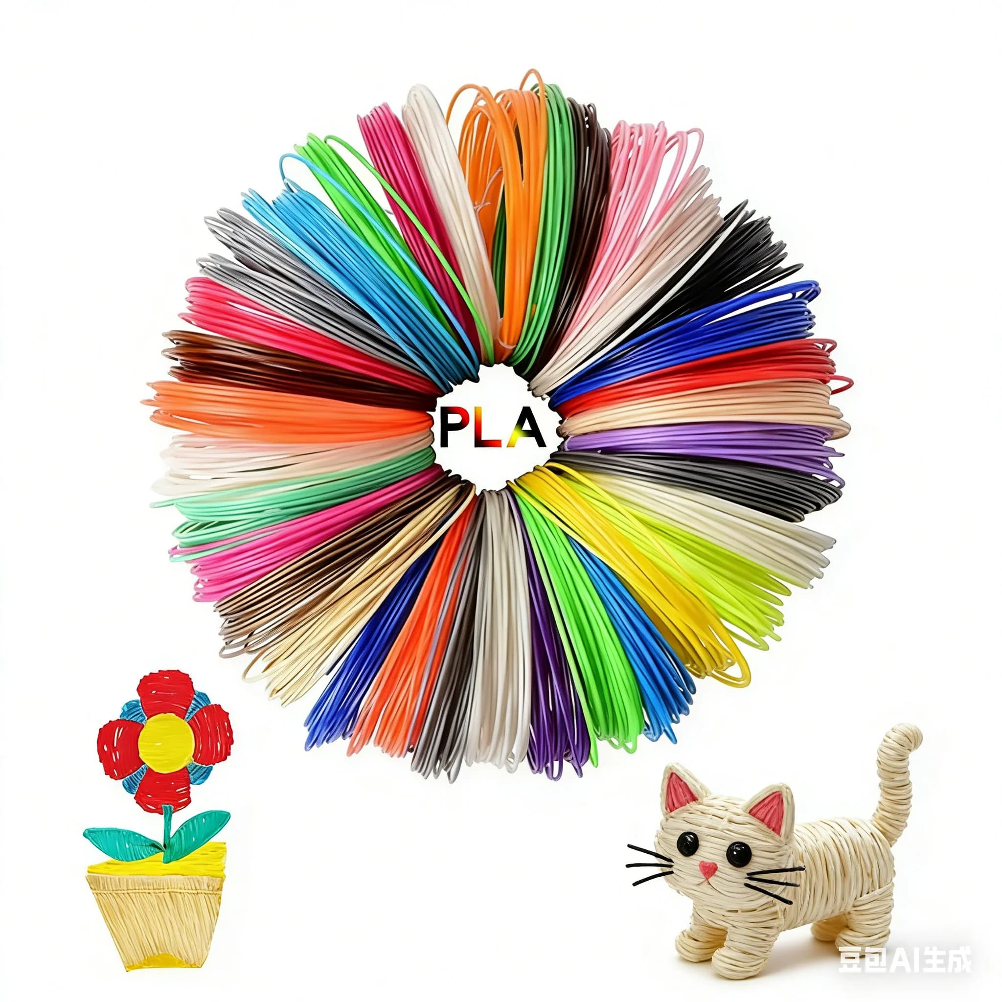3D Pen PLA Filament 1.75mm 12 Colors 9M 18M 36M 3D Printing Pen Refills Safety No Pollution Stereoscopic Modeling 3D Printer Pen