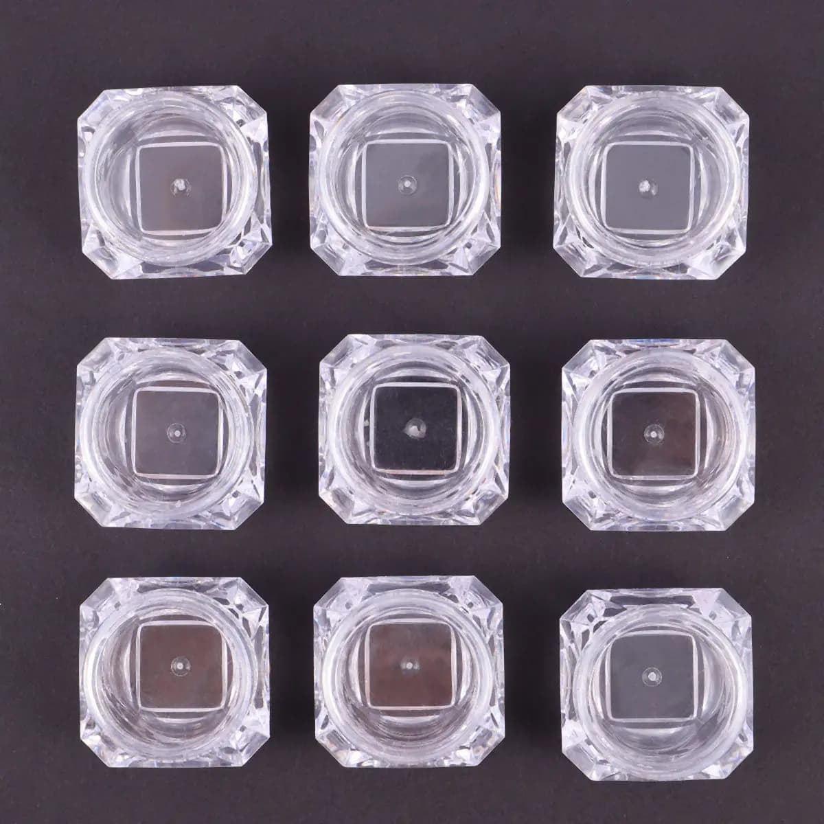 20 contenitori ricaricabili trasparenti a forma di diamante, vasetti riutilizzabili per polvere sfusa, ombretto, glitter, crema