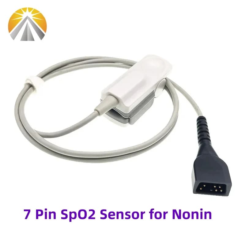 Pulse oximeter probe with 7 pin SPO2 sensor SAO2 Patient heart rate monitor for Nonin 8500 8700 Reusable Infant Adult Newborn