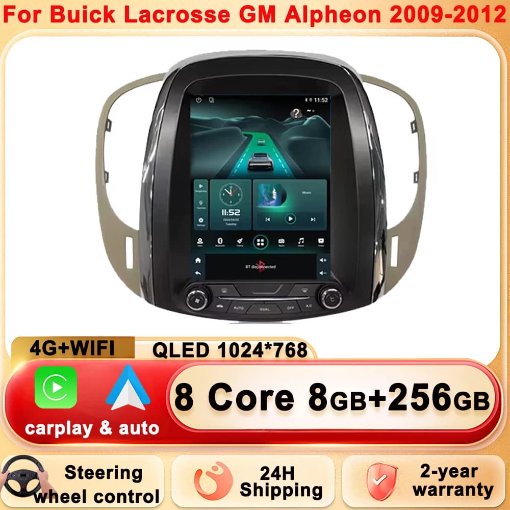 Android 15 Car Radio For Buick Lacrosse GM Alpheon 2009-2012 9.7 inch Carplay Android Auto Multimedia Player Navigation GPS
