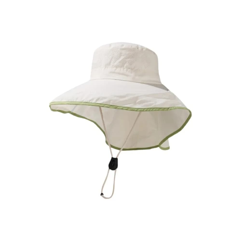 Solid Color Cycling Hat with Solar Protection, Wide Tent, Breathable, With Slim Polyester Neck Cover, For Men
