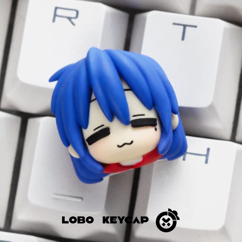Original Lucky Star Konata Cute Personalized Keycap Single Cross Axis Mechanical Gaming Keyboard Collection Gift Customization