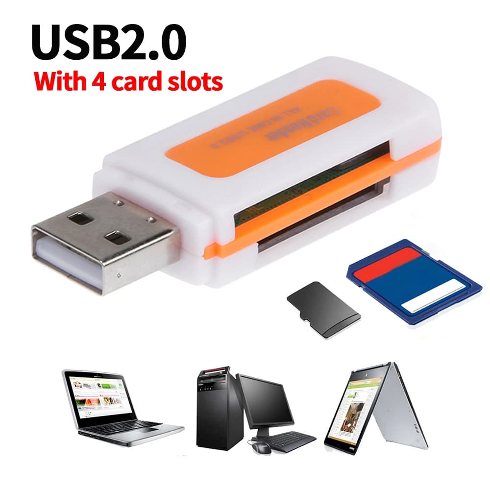 Mini USB2.0 4 slot per schede lettore di Smart Card lettore di schede SD/MMC TF MS M2