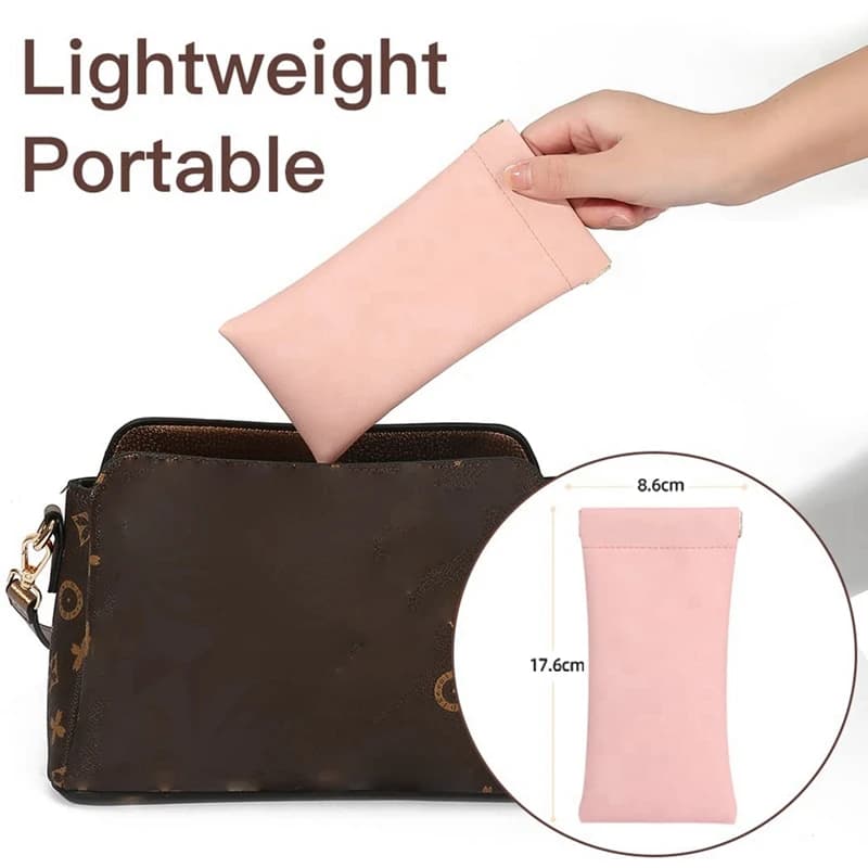 Confezione da 4 custodie per occhiali, custodia per occhiali da vista per donna e uomo, custodia morbida in PU per occhiali da sole, portatile, resistente, facile da usare