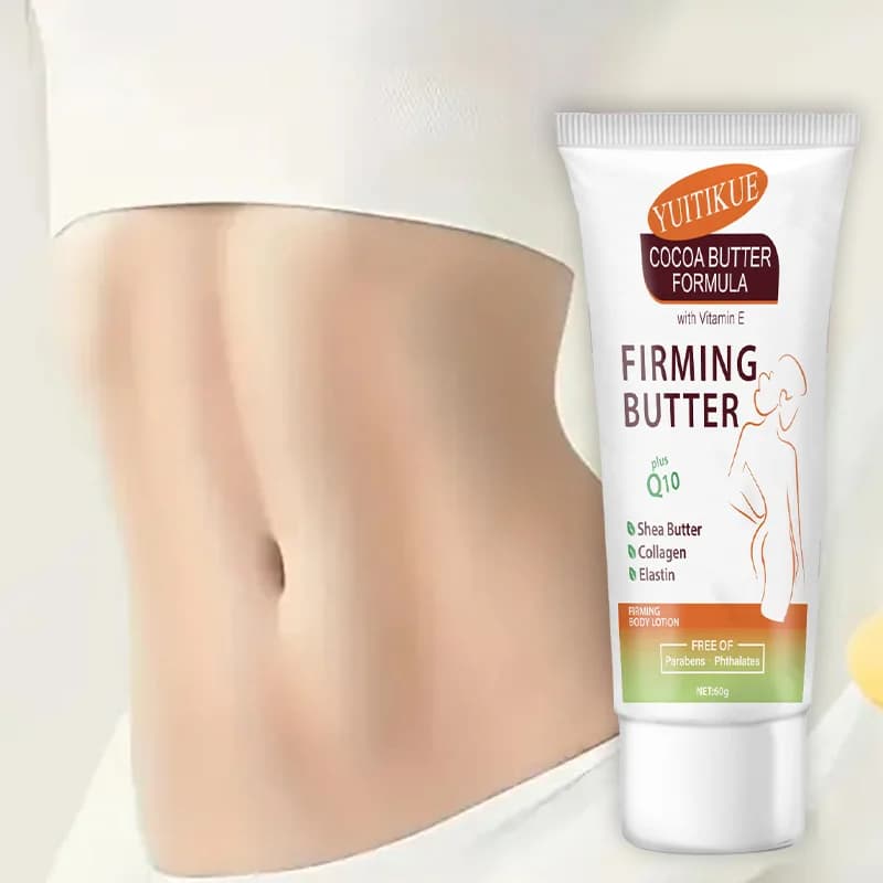YUITIKUE Crema rassodante al burro di cacao al collagene/elastina, rassoda/idratare la pelle, senza conservatore 60 g