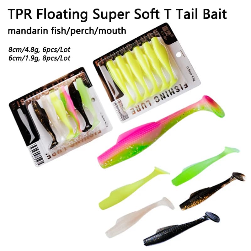Esca per pesciolini in plastica morbida Shad con coda di pagaia 10 cm/8 cm/6 cm/4 cm Jig Head Set di esche da pesca per pesci neri per la pesca al luccio e alla spigola