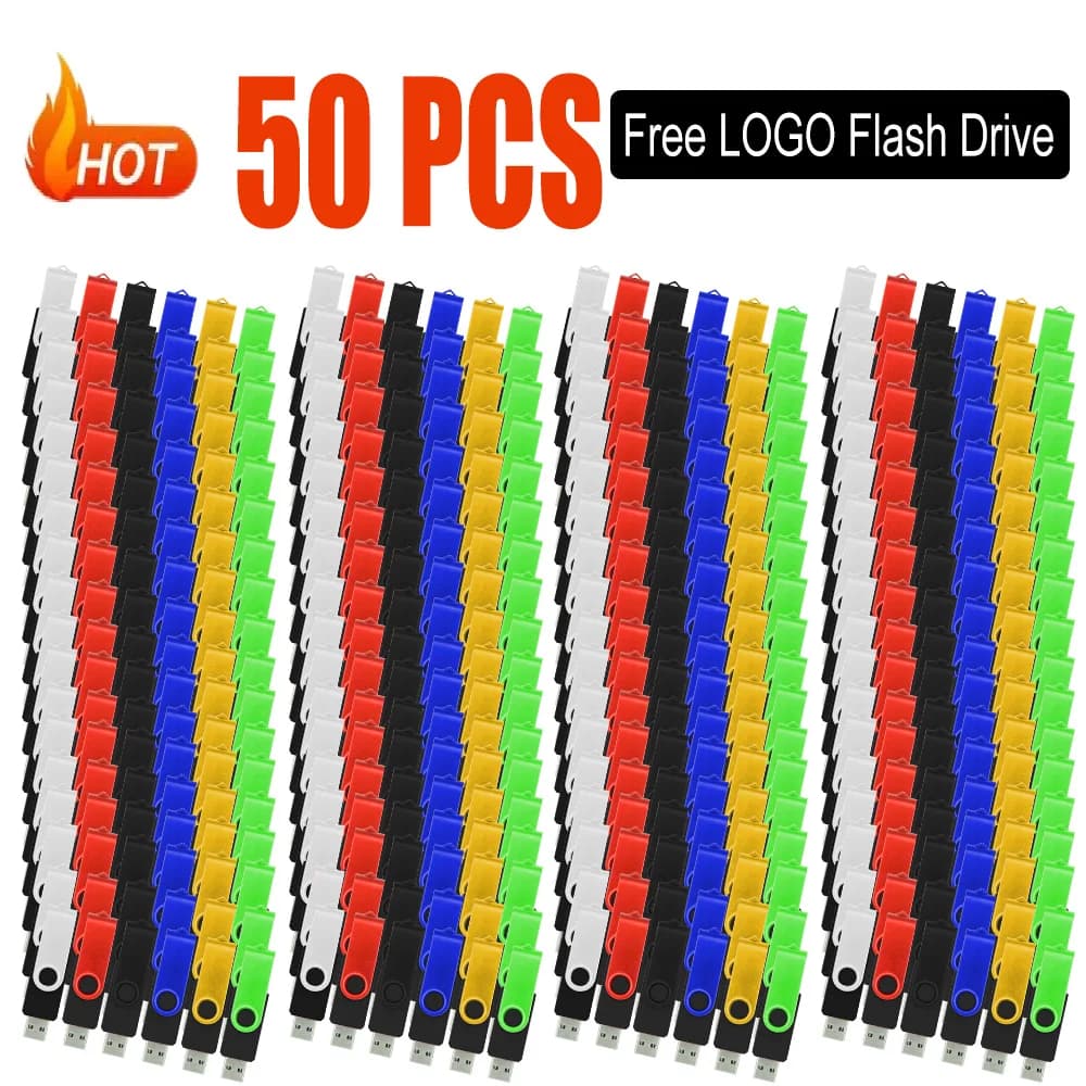 50 pz. Chiavetta USB in Metallo 128MB 2GB 4GB 8GB 16GB Regalo di Nozze Pendrive Personalizzazione Gratuita LOGO 32GB 64GB 128GB Pen Drive Memory Stick