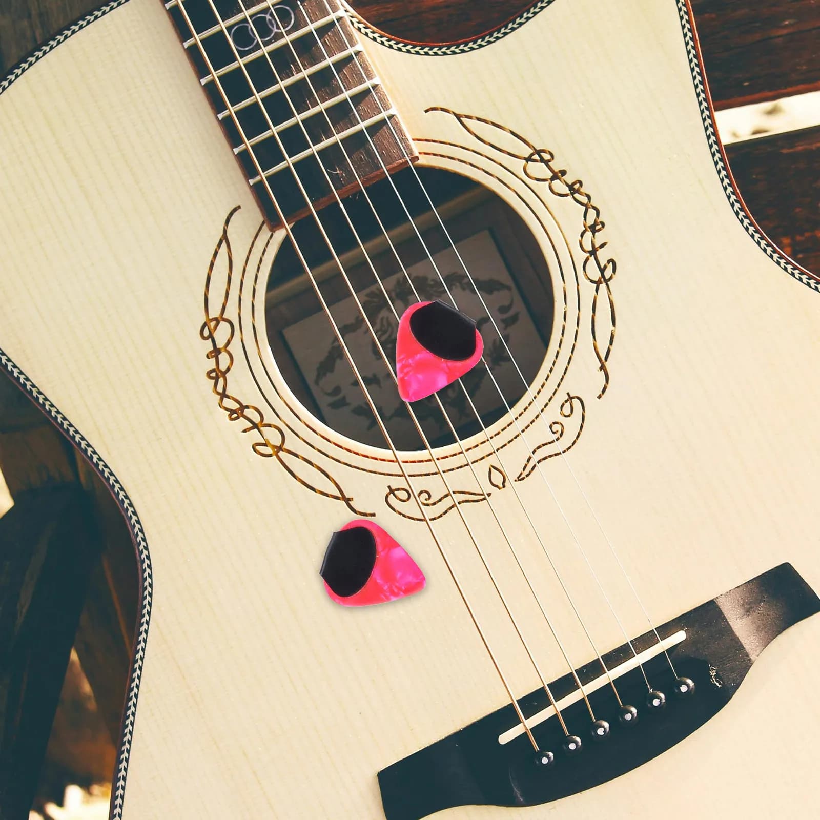 20 Pezzi Grip Adesivi per Plettri da Chitarra in EVA Premium, Antiscivolo, per Maggiore Attrito, Plettri Durevoli
