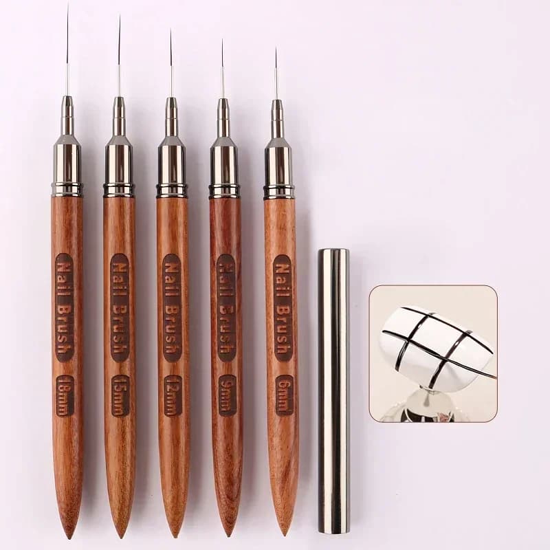 Professional nail art design pen set, nail pen with wooden handle, multifunction design painting pen, special UV glue pa