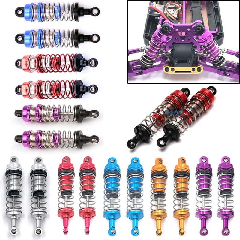 WLtoys 1/14 144001 144002 144010 RC originale/aggiornamento Set di pezzi di ricambio per ammortizzatori in metallo 1/12 124016 124017 124018 124019