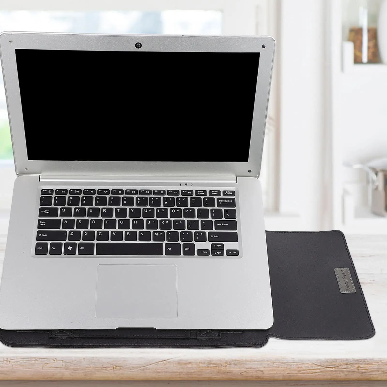 Set di 1 custodia per laptop con supporto, borsa portatile pieghevole per laptop, supporto pieghevole, cinghia per cavo dati, borsa per mouse, custodia da viaggio per affari
